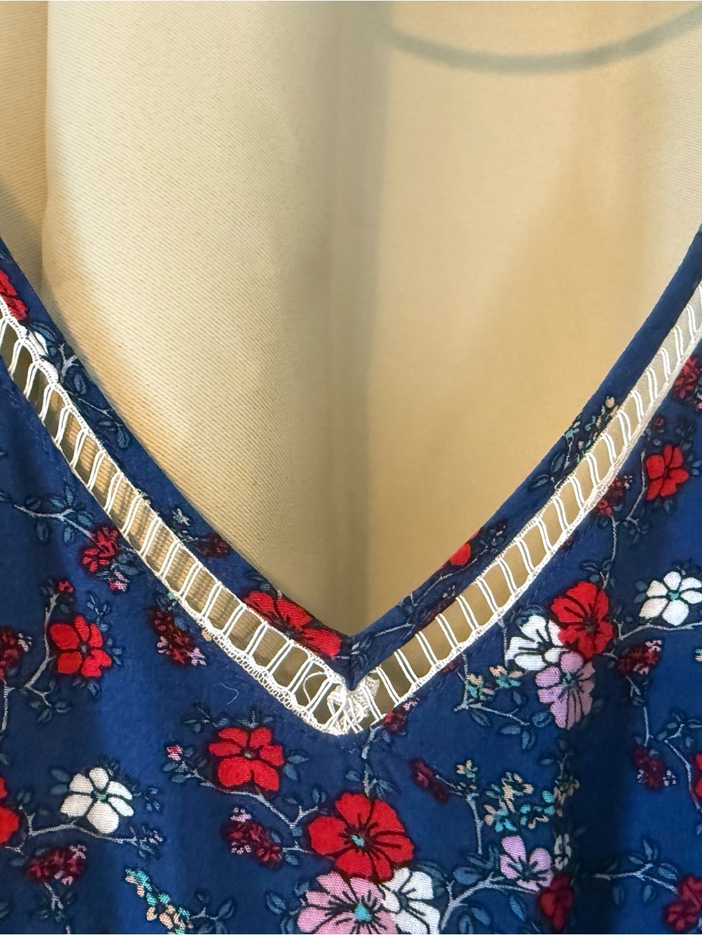 Lulu's Blue Floral Slip Midi Dress with Delicate Floral Accents - Picture 8 of 12